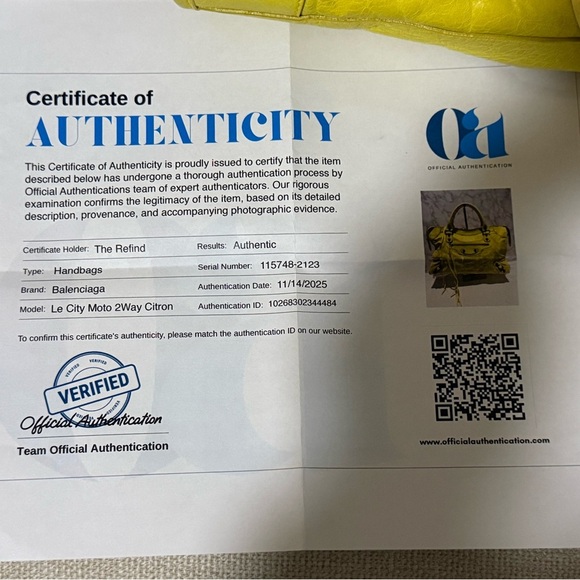 Balenciaga Medium Le City Citron Yellow Shoulder Bag with mirror - Picture 16 of 16